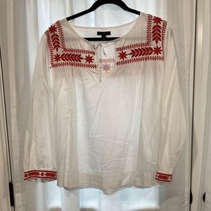 Medium White J.Crew Blouse